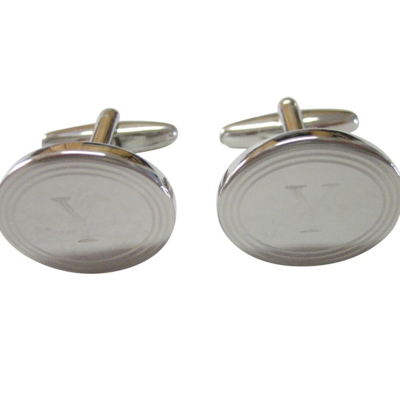 Kiola Designs Silver Toned Etched Palestine Flag Cufflinks